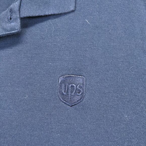 UPS Short Sleeve Polo Shirt Mens Size 2XL Blue Embroidered Logo Uniform - Picture 9 of 13